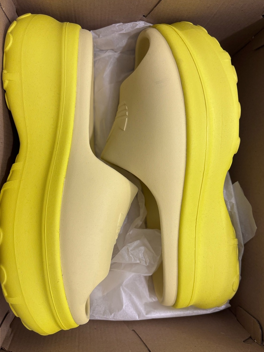Adidas Yellow Platform sandals